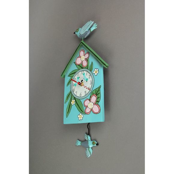 Allen Designs Blessed Nest Birdhouse and Birds Wall Clock - Picture 2 of 4